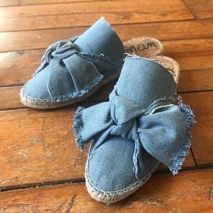 LAST SHOT ⚡️ Lynda Denim Bow Espadrille Mules